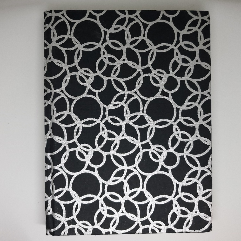 Recycled Cotton Journal in Black/Silver-6"x8"